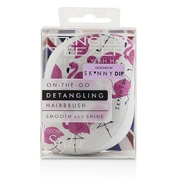 Compact Styler On-The-Go Detangling Hair Brush - # Skinny Dip Flamingo Print