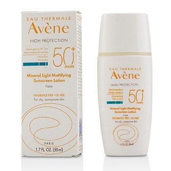 Mineral Light Loción Facial Protectora Solar Matificante SPF 50+ - Para Piel Grasa, Propensa al Acné
