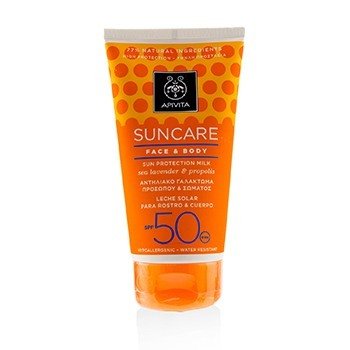 Suncare Leche Protección Solar de Rostro & Cuerpo SPF 50 Con Lavanda de Mar & Propólis