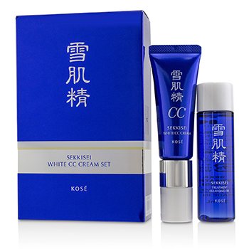 Set Sekkisei White CC Cream: Sekkisei White Crema CC SPF50+ PA++++ - # 01 Light Ochre 26ml/1oz + Sekkisei Tratamiento Aceite Limpiador 35ml/1.1oz