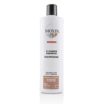 Nioxin Derma Purifying System 3 Champú Limpiador (Cabello Tinturado, Adelgazamiento Ligero, Seguro para el Color)