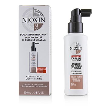 Nioxin Diameter System 3 Tratamiento de Cuero Cabelludo & Cabello (Cabello Tinturado, Adelgazamiento Ligero, Seguro para el Color)