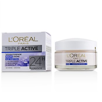 Triple Active Crema de Noche Hidratante 24H de Hidratación - Para Todo Tipo de Piel