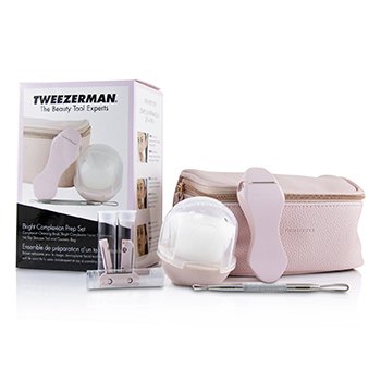 Set Bright Complexion Prep: Brocha Limpiadora de Cutis + Dermaplaner Facial Cutis Brillante + No Slip Herramiento de Cuidado de la Piel + Bolsa
