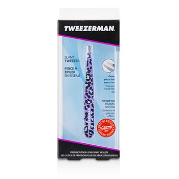 Tweezerman Pinzas Inclinadas (Pattern Prints) - Animal Print/ Purple Leopard