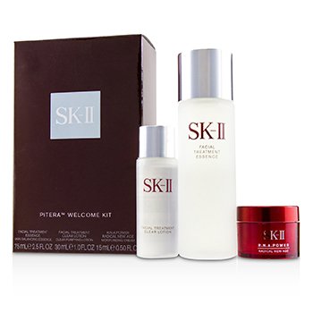 Kit Pitera Welcome: Tratamiento Facial Esencia 75ml + Tratamiento Facial Loción Aclarante 30ml + R.N.A. Power Crema 15ml