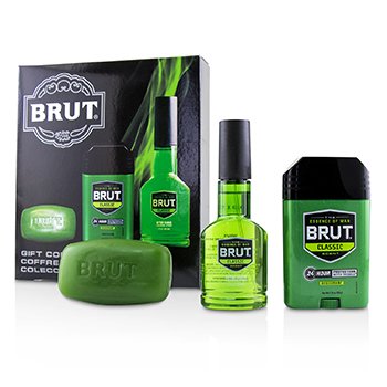 Brut Coffret: Colonia en Spray Para Después de Afeitar 88ml/3oz + Desodorante Sólido 70ml/2.25oz + Jabón en Barra Clásico 99g/3oz