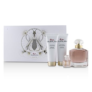 Mon Guerlain Coffret: Eau De Parfum Spray 100ml + Loción Corporal Perfumado 75ml + Gel de Ducha Perfumada 75ml + Eau De Parfum 5ml