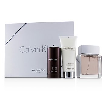 Euphoria Men Coffret: Eau De Toilette Spray 100ml/3.4oz + Desodorante en Barra 75g/2.6oz + Bálsamo Para Después de Afeitar 100ml/3.4oz