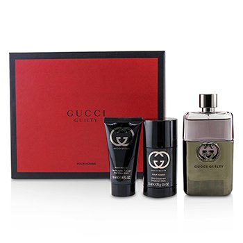Guilty Pour Homme Coffret: Eau De Toilette Spray 90ml + Desodorante en Barra 75ml + Bálsamo Para Después de Afeitar 50ml