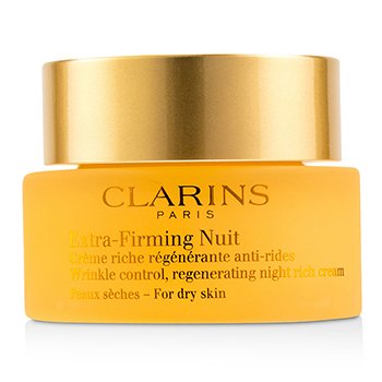 Extra-Firming Nuit Crema de Noche Rica Regenerante, Control de Arrugas - Para Piel Seca (Sin Caja)