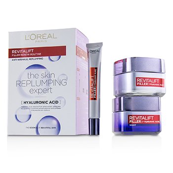 Set Revitalift Filler Renew Routine: Crema de Día 50ml/1.7oz + Crema de Noche 50ml/1.7oz + Crema de Ojos 15 ml/0.5oz