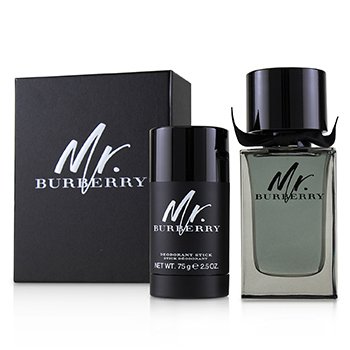 Mr. Burberry Coffret: Eau De Toilette Spray 100ml/3.3oz + Desodorante en Barra 75g/2.5oz