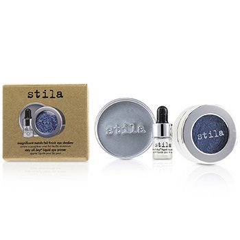 Stila Magnificent Metals Foil Finish Sombra de Ojos Con Mini Stay All Day Primer de Ojos Líquido - Metallic Cobalt