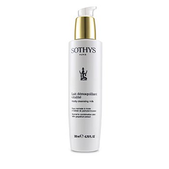 Sothys Vitality Leche Limpiadora - Para Piel Normal a Mixta, Con Extracto de Pomelo