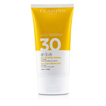 Clarins Gel-A-Aceite Cuidado Solar Corporal SPF 30 - Para Piel Mojada o Seca