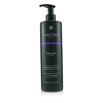 Rene Furterer Okara Silver Silver Radiance Ritual Champú Tonificante - Cabello Gris, Blanco (Producto Salón)