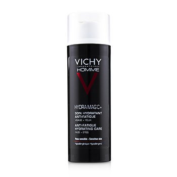 Vichy Homme Hydra Mag C+ Cuidado Facial Hidratante Anti Fatiga + Hidratante de Ojos (Para Piel Sensible)