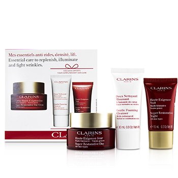 Super Restorative Essential Care Set: Day Cream 50ml/1.7oz + Night Cream 15ml/0.5oz + Gentle Foaming Cleanser 30ml/0.8oz