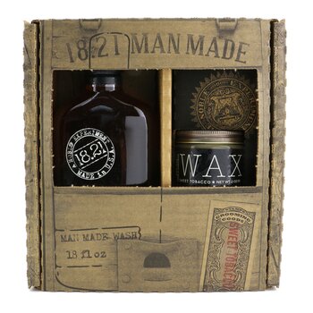 Men Made Wash & Wax Set - # Sweet Tobacco: 1x Shampoo, Conditioner & Body Wash 530ml + 1x Hair Wax 56g