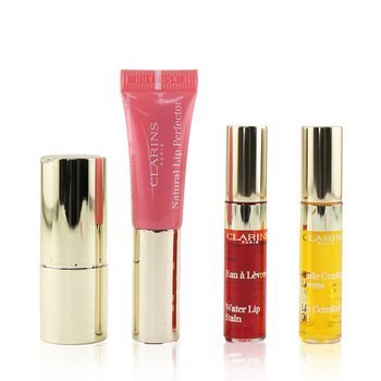 Set Beautiful Lips (1x Perfeccionante de Labios Natural, 1x Joli Rouge Velvet Pintalabios, 1x Aceite Comodidad de Labios, 1x Water Lip Stain)
