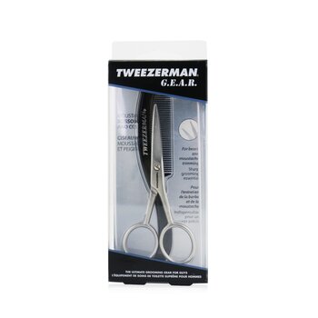 Tweezerman Tijeras & Peine de Bigote (Para Corte de Barba & Bigote)