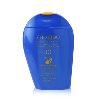 Shiseido Protector Solar Experto SPF 30 UVA Loción Facial & Corporal (Se Convierte Invisible, Protección Alta & Muy Resistente al Agua)