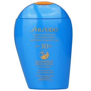 Shiseido Protector Solar Experto SPF 30 UVA Loción Facial & Corporal (Se Convierte Invisible, Protección Alta & Muy Resistente al Agua)