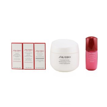 Shiseido Set Age Defense Ritual Essential Energy (Para Todo Tipo de Piel): Crema Hidratante 50ml + Espuma Limpiadora 5ml + Suavizante Enriquecido 7ml + Concentrado Definitivo 10ml + Definidor de Ojos 5ml