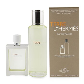 Terre D'Hermes Eau Tres Fraiche Coffret: Eau De Toilette Spray 30ml/1oz + Repuesto 125ml/4.2oz