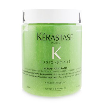 Kerastase Fusio-Scrub Scrub Apaisant Limpiador Exfoliante Calmante con Cáscara de Naranja Dulce (Para Todo Tipo de Cabello y Cuero Cabelludo, Incluso Sensible)