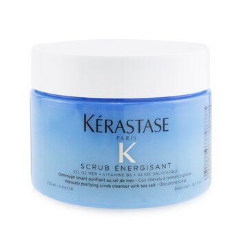 Fusio-Scrub Scrub Energisant Exfoliante Limpiador Intensamente Purificante con Sal Marina (Cuero Cabelludo Propenso a Graso)