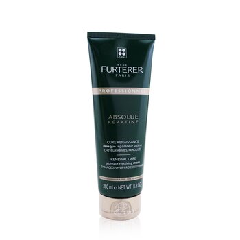 Rene Furterer Absolue Kèratine Renewal Care Mascarilla Reparadora Definitiva - Cabello Dañado, Sobre Procesado, Fino a Medio (Producto Salón)