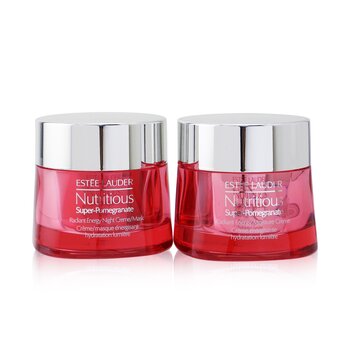 Estee Lauder Set Nutritious Super-Pomegranate Resplandor de Día & Noche: Crema Hidratante 50ml + Crema/Mascarilla de Noche 50ml