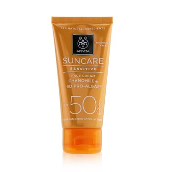 Suncare Crema Facial Sensible con Manzanilla & Pro-Alga 3D SPF 50
