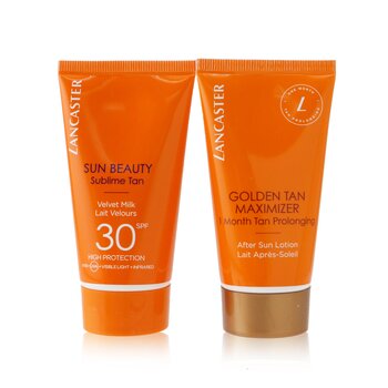 Set Summer Is A State of Mind: 1x Sun Beauty Sublime Tan Leche Aterciopelada SPF 30 - 50ml / 1.7oz + 1x Golden Tan Maximizer Loción Para Después del Sol - 50ml / 1.7oz