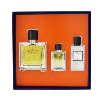 Terre D'Hermes Coffret: Pure Parfum Spray 75ml/2.5oz + Pure Parfum Spray 12.5ml/0.42oz + Loción Para Después de Afeitar 40ml/1.35oz