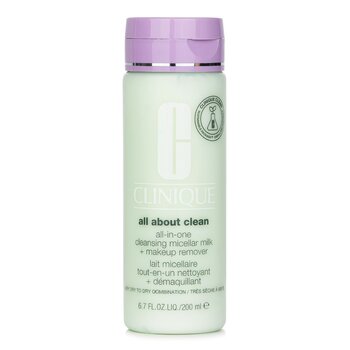 Clinique All about Clean Leche Limpiadora + Removedor de Maquillaje Todo En Uno - Piel Seca a Seca Mixta