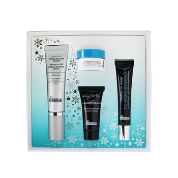 Kit Festive & Flawless: Primer Refinador de Poros 30ml + No More Baggage 15g + Microdermabrasión 15g + Crema Facial Hialurónica 10g