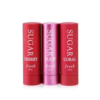 Establecer bellezas de labios ruborizados: tulipán + coral + cereza