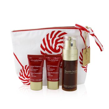 Colección Soble Suero & Súper Restauradora: Suero Doble 50ml + Súper Restauradora de Día 15ml + Súper Restauradora de Noche 15ml (Sin Caja)