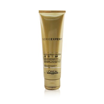 Professionnel Serie Expert - Absolut Repair Gold Quinoa + Proteina Anti-Rutora + Crema de Secado a Calor Protectora de Calor Hasta 450 ° F / 230 ° C