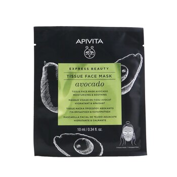 Express Beauty Tissue Mascarilla Facial con Aguacate (Hidratante & Calmante)