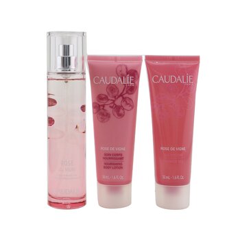 Rose De Vigne Christmas Coffret: Fresh Fragrance Spray 50ml + Gel de Ducha 50ml + Loción Corporal 50ml (Pink Line)