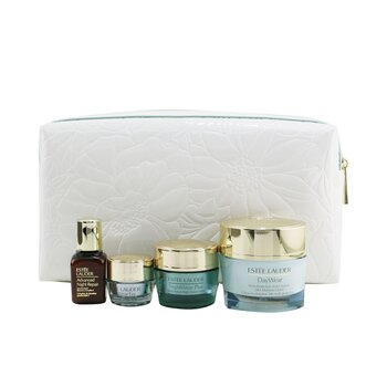 Set All Day Hydration: DayWear Crema 50ml + NightWear Crema 15ml + Reparación de Noche Avanzada 15ml + DayWear Ojos 5ml + Bolsa