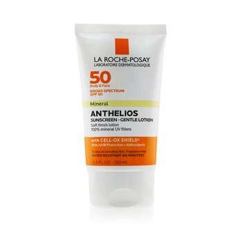 Anthelios 50 Mineral Sunscreen - Loción suave para rostro y cuerpo SPF 50