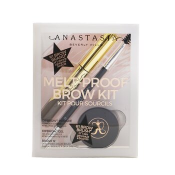 Kit Melt Proof Brow (Gel Dipbrow + Dipbrow Pomada + Brocha 12) - # Marrón Medio