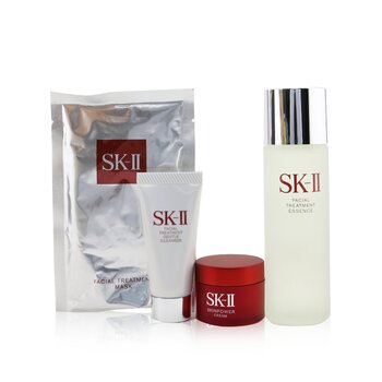 Kit Bestseller Trial kit 4-Piezas: Esencia Tratamiento Facial 75ml + Limpiador 20g + Mascarilla 1pz + Skinpower Crema 15g