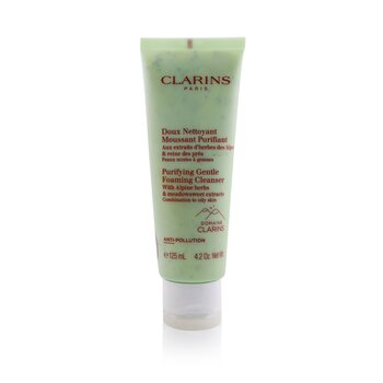 Clarins Limpiador Espumoso Purificante Suave con Extractos de Hierbas Alpinas & Reina de los Prados - Piel Mixta a Grasa