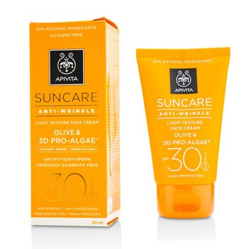 Suncare Anti-Wrinkle Crema Facial de Textura Ligera SPF 30 (Fecha Vto .: 11/2021)